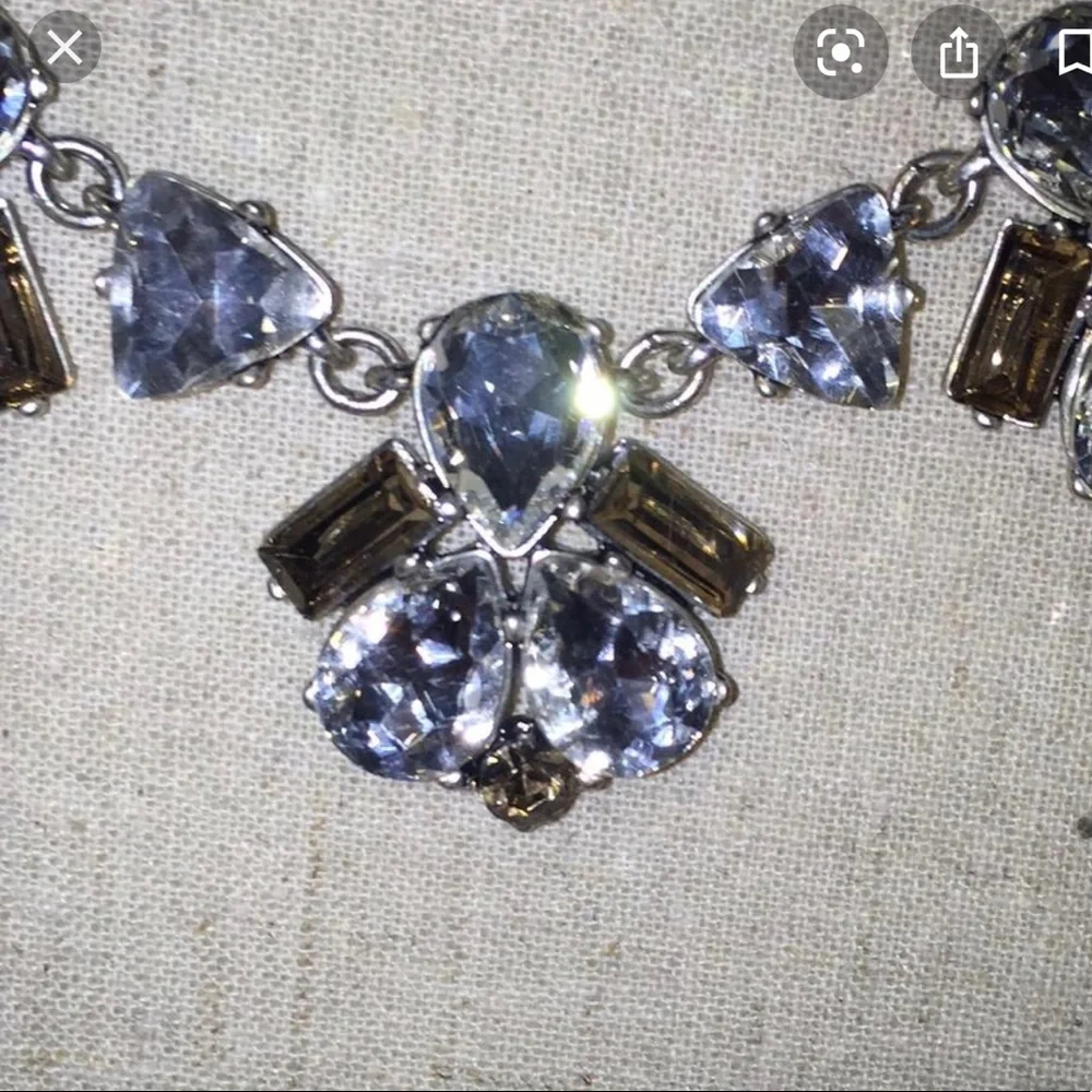 Stella & Dot Sparklng Bejeweled Retired Lila Crystal+Silver+SmokyQaurtzN… - Picture 5 of 16